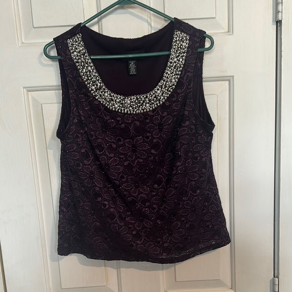 R&M Richard’s Purple Floral tank size 14 - Picture 1 of 3